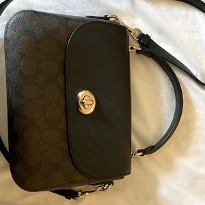 Coach marlie top handle satchel in signaturecanvas